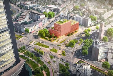 Urbaner Stadtbaustein Pulsar in Düsseldorf-Mörsenbroich - © HPP Architekten / Atenor Deutschland GmbH