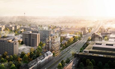 Neuer Hochpunkt an der Uerdinger Straße - © sop architekten