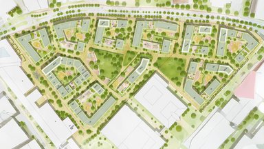 D.STRICT Mixed-Use Quartier in Düsseldorf Flingern. - © Swiss Life Asset Managers Deutschland