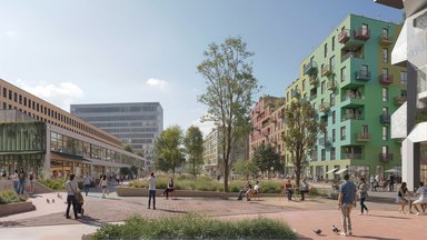 D.STRICT Mixed-Use Quartier in Düsseldorf Flingern. - © Swiss Life Asset Managers Deutschland