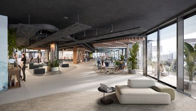 In den Büroräumen – auch Stages genannt– ist alles möglich. Kollaboration, Innovations-Labore, Wohlbefinden. So flexibel wie die Bedürfnisse der Nutzer.  - © Moka Studio