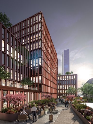 Urbaner Stadtbaustein Pulsar in Düsseldorf-Mörsenbroich - © HPP Architekten / Atenor Deutschland GmbH