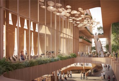 Entwurf für den Wettbewerb „Opernhaus der Zukunft” Am Wehrhahn, Düsseldorf, HPP Architekten - © © HYPS visual 