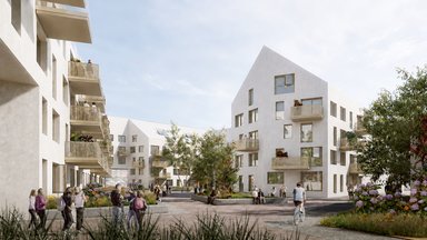Fassadenansicht - © Entwurf: RKW Architektur + mit Urban Agency, Visualisierung Formtool Anton Kolev