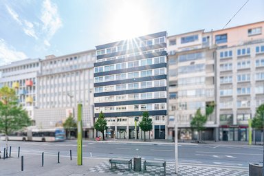 Unterbringungsstätte der Stadt Düsseldorf - Außenansicht - © Anter Group