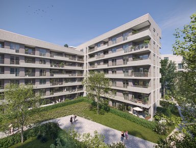 PANDION Albertussee / Heerdterhof-Garten,  Architektur: HPP Architekten / Hadi Teherani Architects - © PANDION AG / HHVision