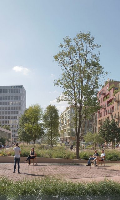 D.STRICT Mixed-Use Quartier in Düsseldorf Flingern. - © Swiss Life Asset Managers Deutschland