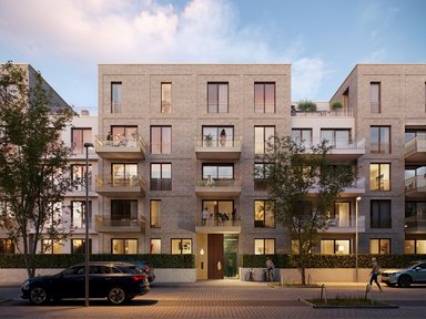 Das erste Projekt der Quartiersentwicklung PANDION BEL in Düsseldorf-Oberkassel heißt GREENS und umfasst 108 hochwertige Eigentumswohnungen.  - © PANDION