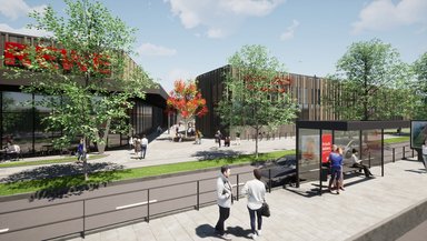 Supermarkt-Hallenbad Perspektive Passage - © baues + partner