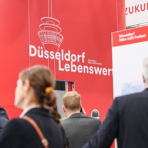 Impressionen vom Messestand der Landeshauptstadt Düsseldorf  auf der polis Convention 2026 © Landeshauptstadt Düsseldorf/Melanie Zanin