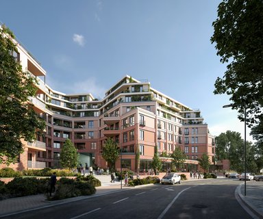 Zoo-Residenz Düsseldorf, Transformation des SMS-Bürokomplexes in ein Wohnquartier - © HPP Architekten GmbH / Zoo-Residenz GmbH, Visualisierung: IMAGINA
