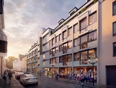 Straßenansicht - © Entwurf RKW Architektur +; Visualisierung Formtool, Anton Kolev