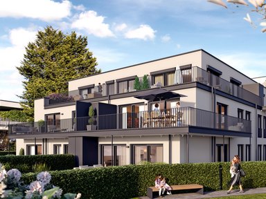 Gartenhaus mit direktem Blick auf die Düsseldorfer Rheinauen in Kaiserswerth - © Arrow Global Germany GmbH