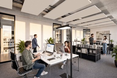 The Five, Düsseldorf, Visualisierung Büroflächen - © bema group, A /.T E C T U R E