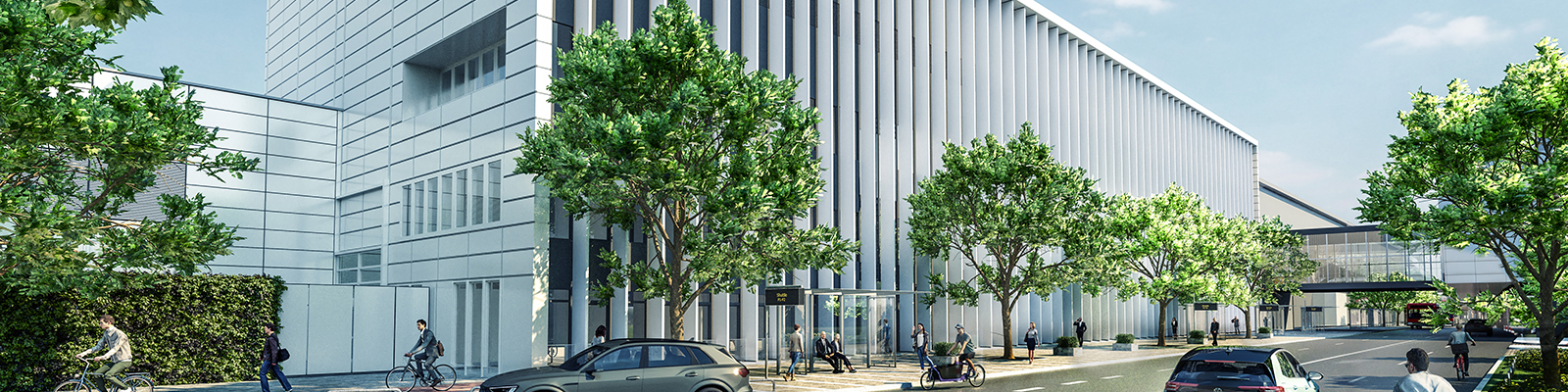 Sanierung Halle 9 und Neubau Eingang Nord © sop architekten, Visualisierung Smartcave 